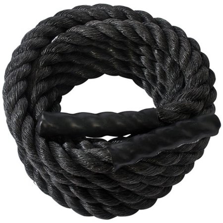 SSN 1.5 in. 40 ft. Fitness Ropes, Black 1369621